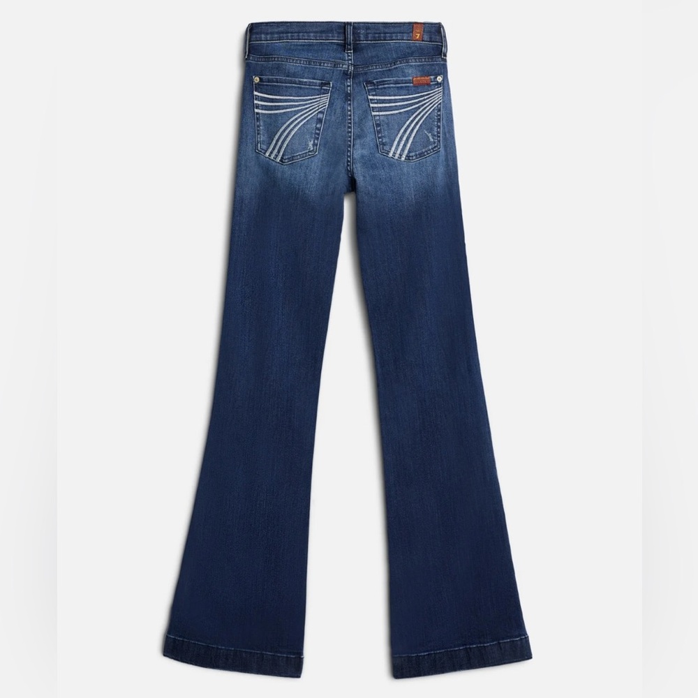 7 For All Mankind Slim Illusion Lake Blue Dojo  Flare Jeans